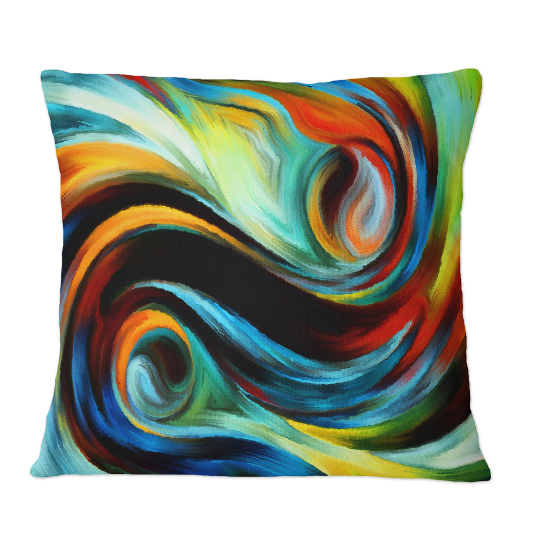 Abstract Throw Pillow Design Art 