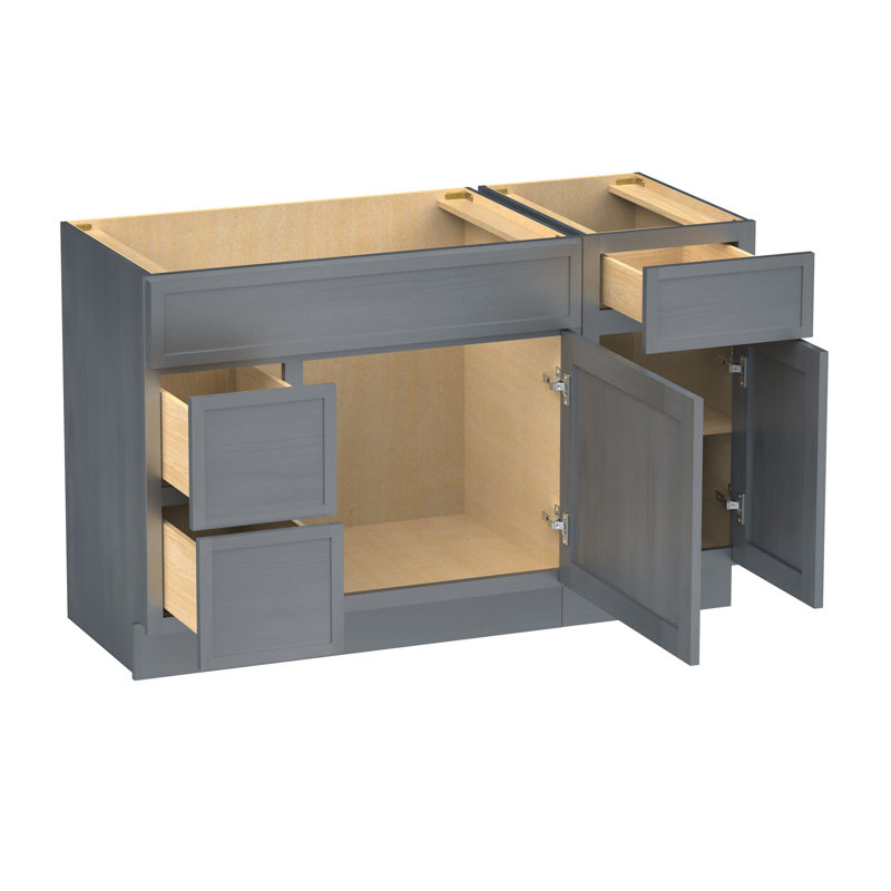 Base de meuble-lavabo simple 51 po seulement, Argent argent
