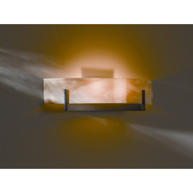 Axis 2 - Light Flush Mounted Scone, Bronze, Amber Swirl,  4.5" H x 17.3" W x 3.5" D