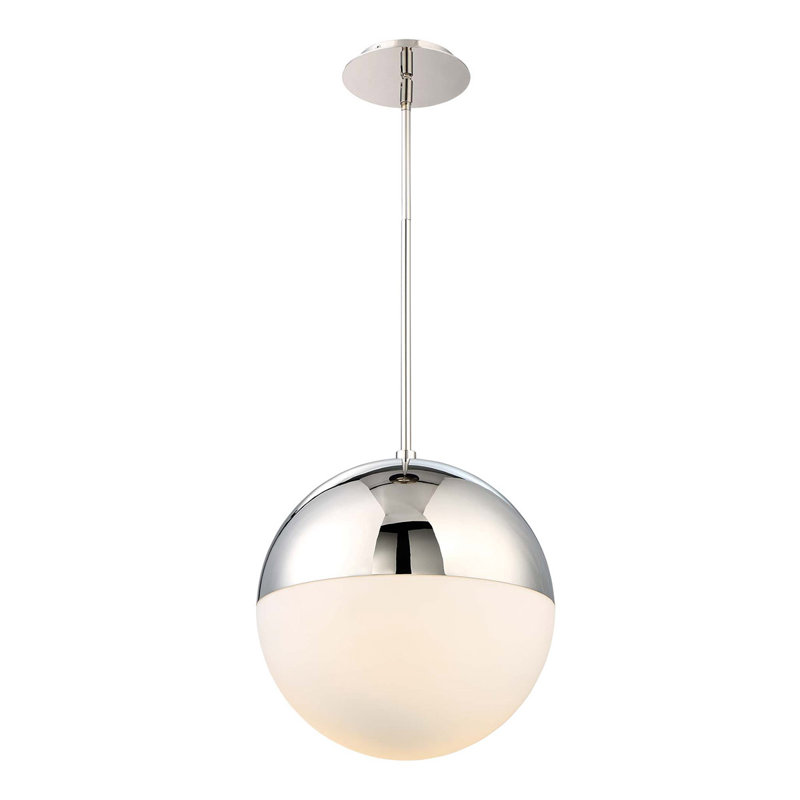 Punk Black Nickel 14" LED Globe Pendant - 3500K for Indoor/Outdoor