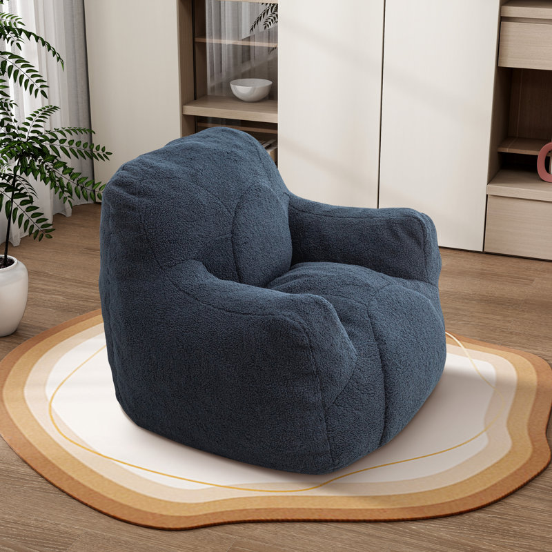 Fauteuil à billes, canapé-lit rembourré moderne, Bleu très foncé