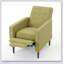 Fauteuil inclinable de style Mid-Century moderne avec dossier légèrement plissé et coussins supplémentaires pour un confort ultime-677331288