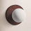 Bellago Single Light Glass Dimmable Flush Mounted Sconce