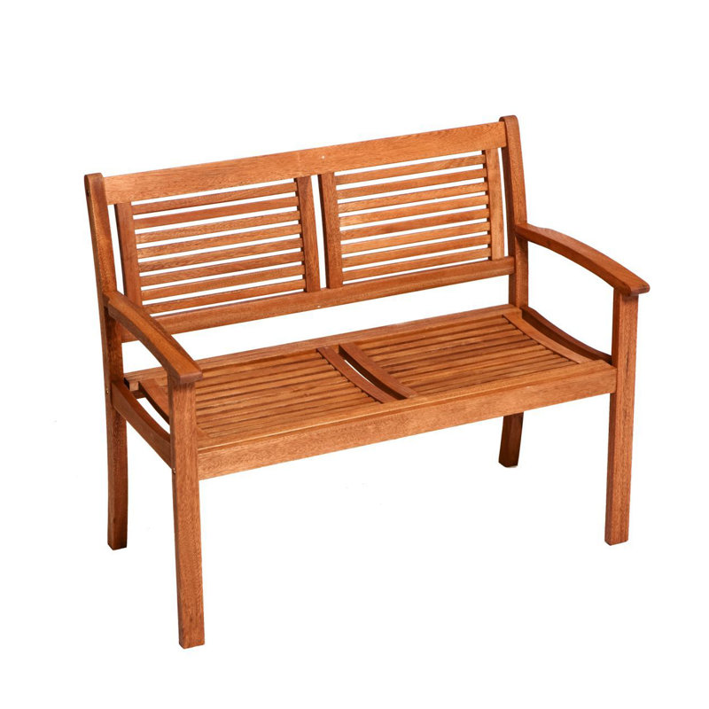 Adabpreet Wood Outdoor Bench, 90cm H x 110cm W x 58cm D