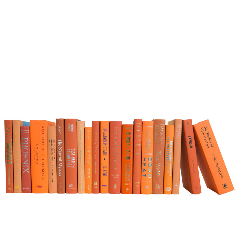 Decorative Books - Grove Books - Orange Books By The Foot