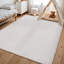 Tapis blanc à poils longs lavable antidérapant à poils longs pelucheux pour salon, chambre à coucher et décoration-1998698231