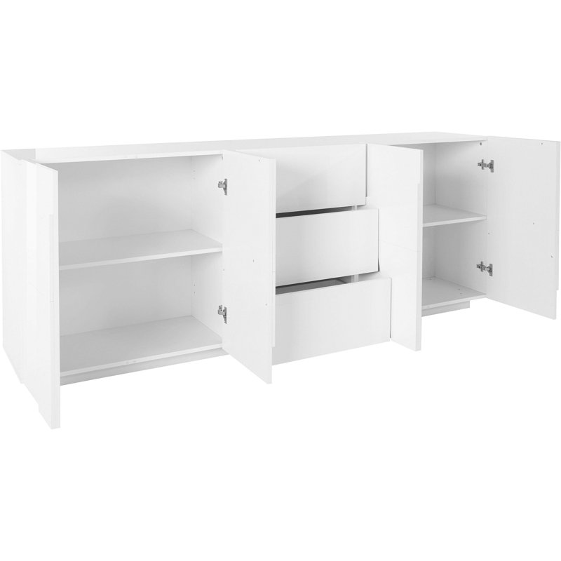 Longford 220cm Sideboard, White
