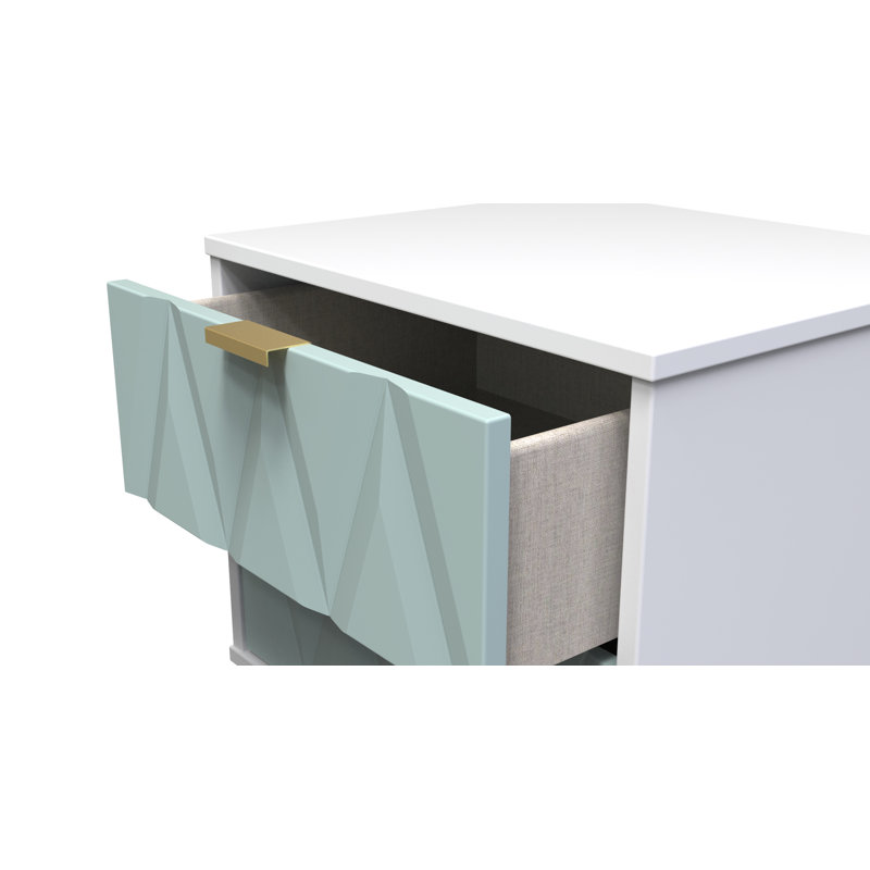 Baturhan 2 Drawer Bedside Cabinet (Ready Assembled), Duck/White