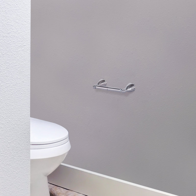 Ames Wall Mount Toilet Paper Holder, Polished Chrome