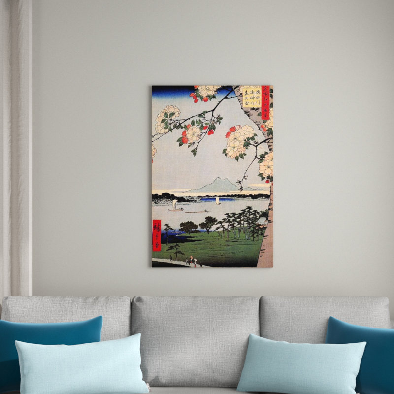 'Suijin Shrine and Massaki on Sumida River' Graphic Art Print