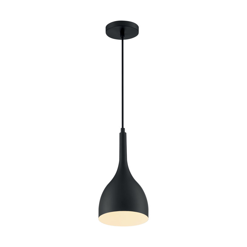 Bellingham 1 - Light Single Pendant, 13.25" H x 6.75" W x 6.75" D, Matte Black