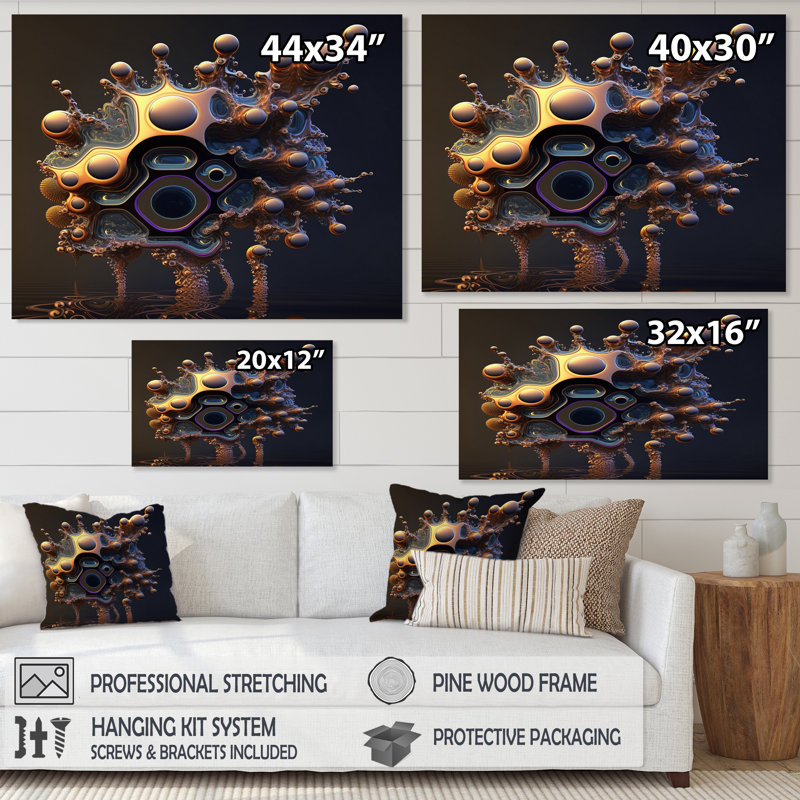 Marzano - art mural moderne sur toile géométrique, H 12 po x l 20 po x P 1 po, Toile tendue