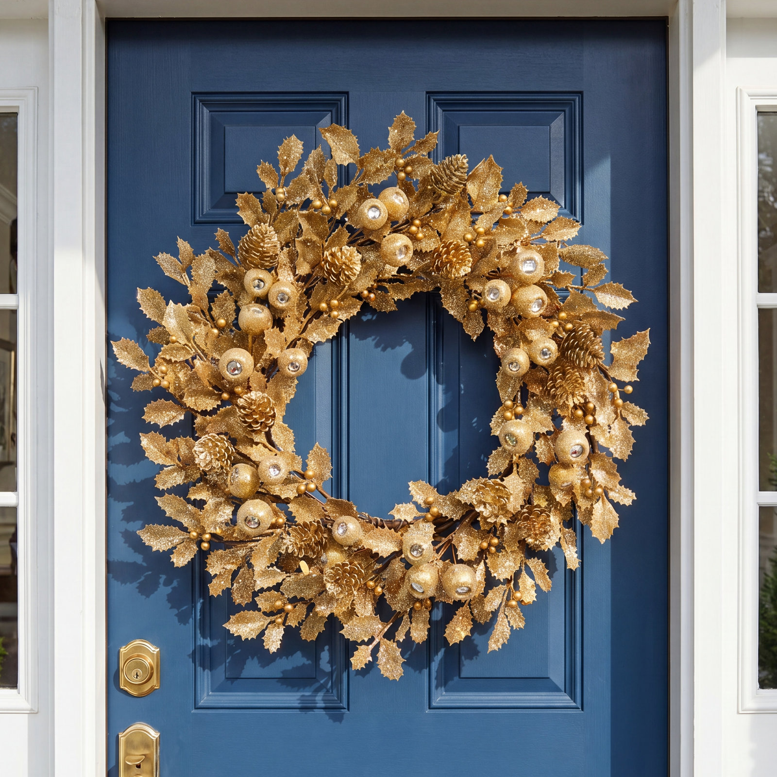 HOLLY LEAF WITH BERRY PODS WREATH