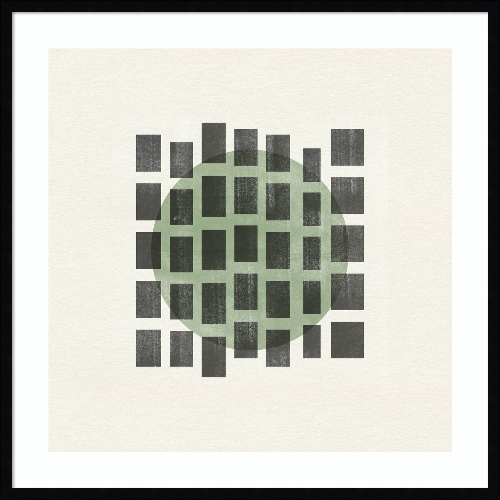 Leia "Minimalist Japandi 01" Print, Black, 33" H x 33" W