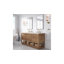 Oakman 72 In. Mango Wood Single Sink Carrara White Marble Countertop Bath Vanity With Satin Gold Faucet-37655226
