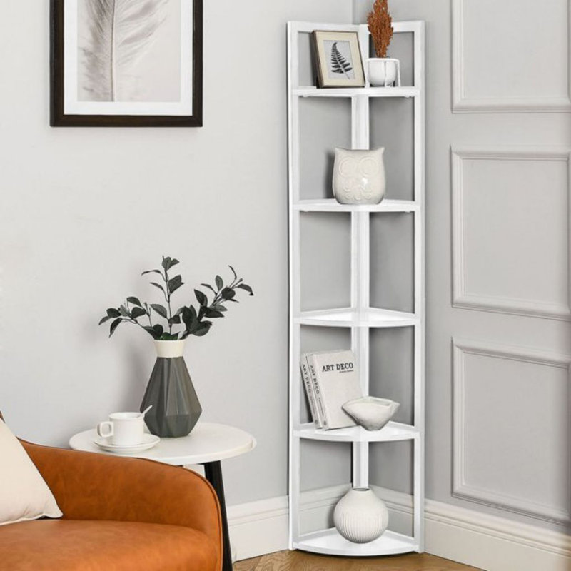 Danush Corner Bookcase, White
