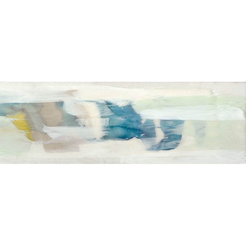 « encaustique window iii », reproduction de peinture à l’acrylique sur toile tendue, H 15 po x l 45 po x P 1,5 po