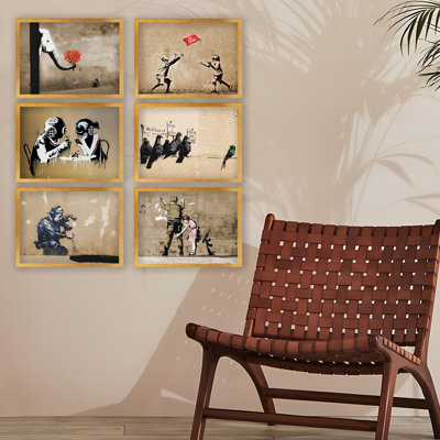 Elegant Decorative Framed MDF Paintings (6 Pieces), 9.8 x 11.8 inches Each | 100% MDF, Thickness: 0.8 inches | UV Printed for Vibrant Colors | Perfect for Home Decor, Living Room, or Office Art Display