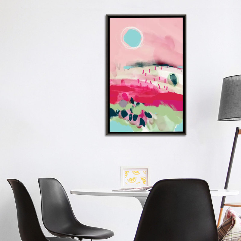 «Dream Landscape» par Ana Rut Bré - impression d'art graphique, Toile avec cadre gris, Aucun mat