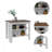 3-Shelf Kitchen Island White And Walnut, Kitchen Island-307401578