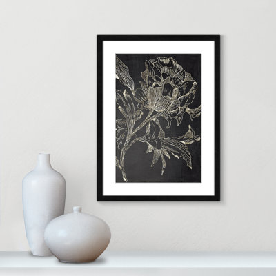 Clarendon Golden Flower Folklore I by Asia Jensen - Picture Frame Graphic Art Print