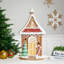 Maison en pain d'épice avec arbre de Noël et canne en bonbon à DEL - 18,5 po