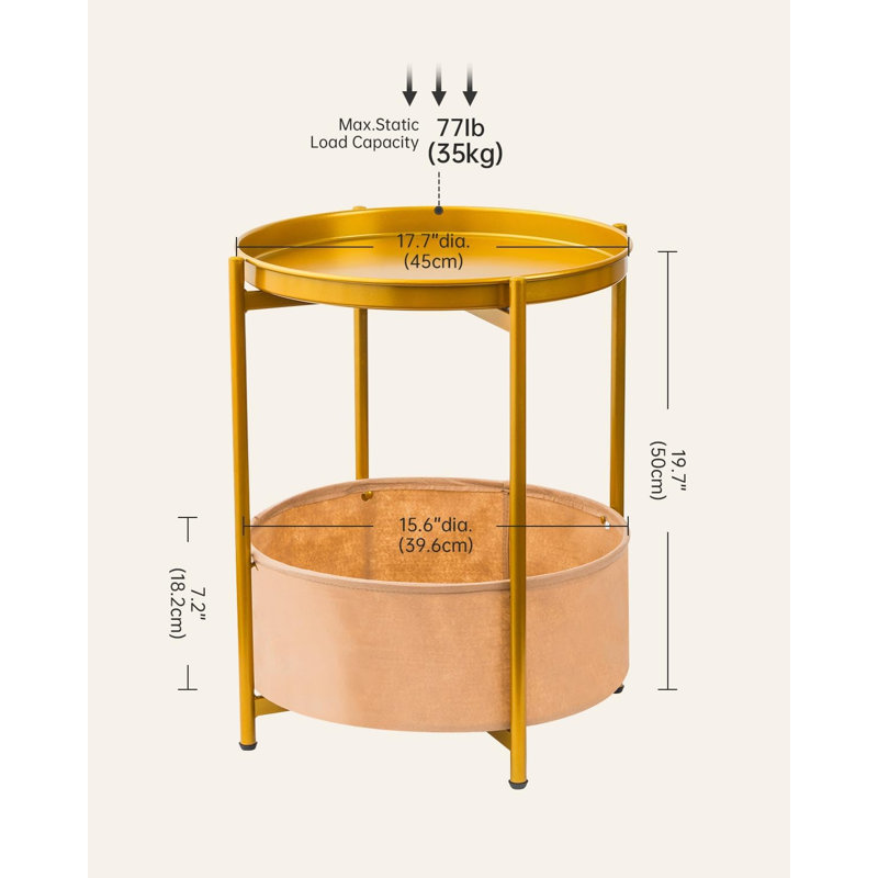Table de bout Xinia, Or