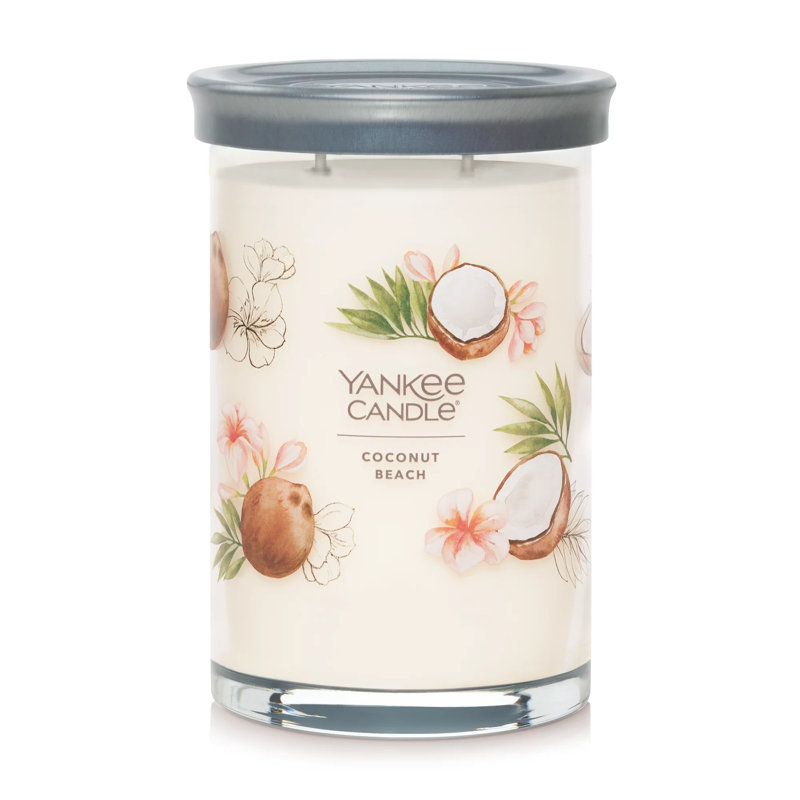 Signature Coconut Beach Scented Candle, 20 oz Large Tumbler
