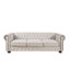 Canapé Chesterfield en tissu beige (beige)