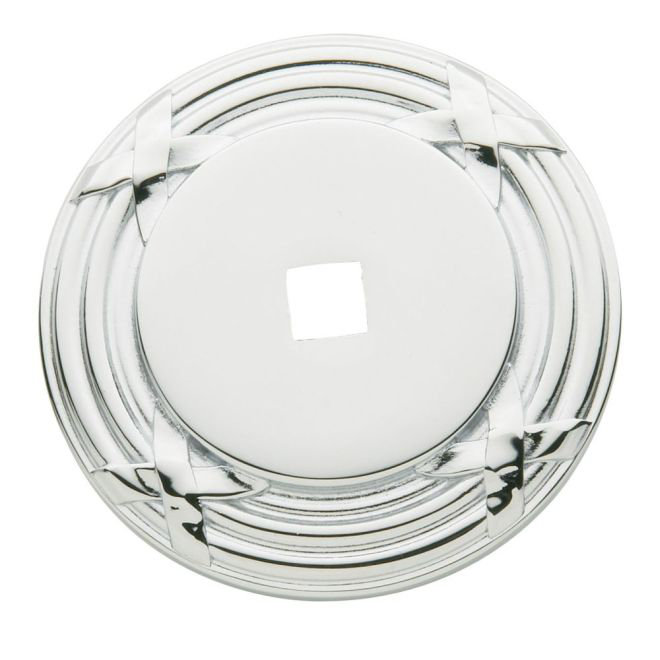 Edinburgh Knob Backplate, 1.5" H x 1.5" W x 0.2" D, Polished Chrome