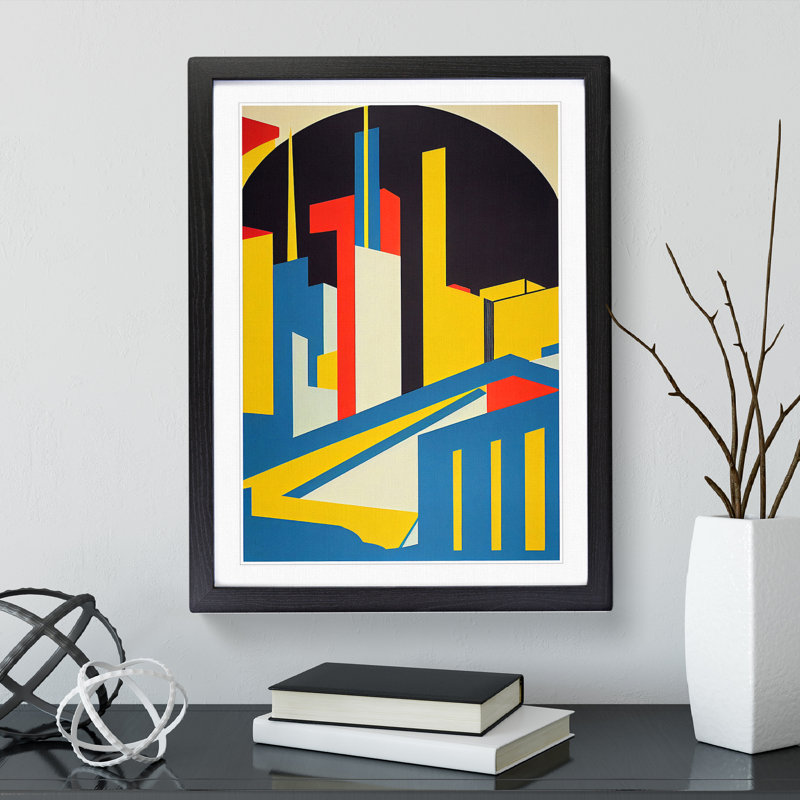 The Abstract Architecture No.2 Skyscraper - Single Picture Frame Print, Black Framed, 64cm H x 46cm W x 2cm D