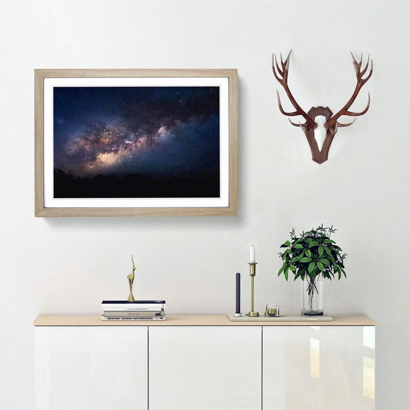 Universe in Abstract Vol.41 in Abstract - Picture Frame Graphic Art Print, Oak Framed, 36cm H x 48cm W x 2cm D