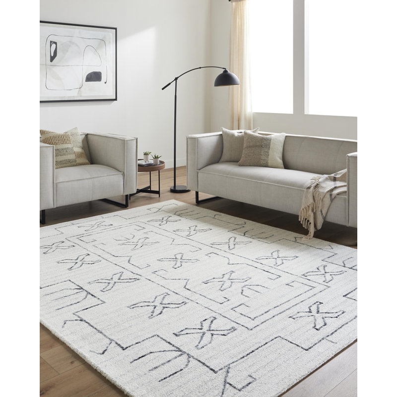 Caelob Wool Oriental Indoor Rug, Rectangle 5' x 7'6"