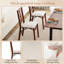 Ensemble de 4 chaises de salle à manger pliantes avec coussin d'assise rembourré en bois d'hévéa-575992895