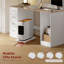Bureau d'ordinateur avec 4 tiroirs réversibles, bureau 55 po, blanc-453810777