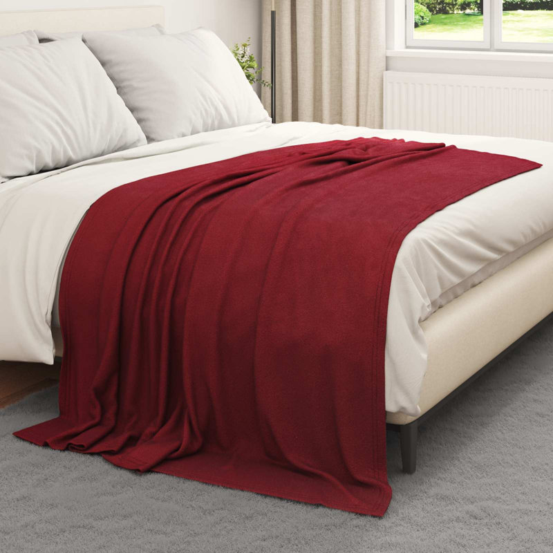 5.5-51 Throw Blanket, Bordeaux Red, 200cm x 150cm