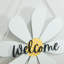 Art mural en métal «Welcome» 17 po