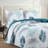 MarCielo 3 Piece Printed Leaf Quilt Set Lightweight Bedspread Set ME507-102880028