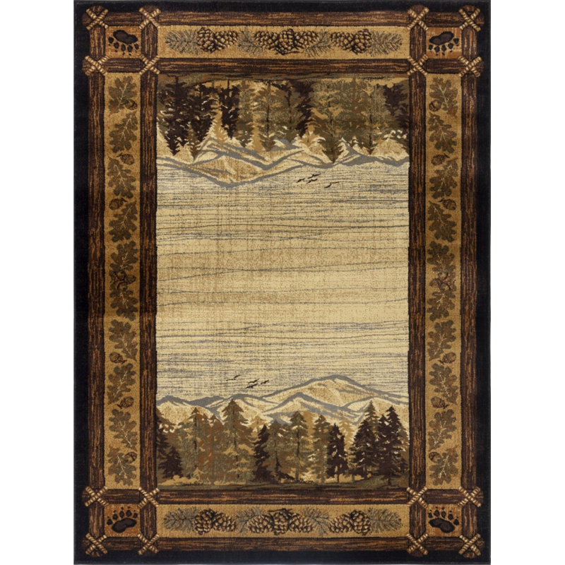 Nature's Nest GC_CBL3009 Multi 2 Ft. X 3 Ft. Lodge Area Rug, Rectangle 2' x 3'