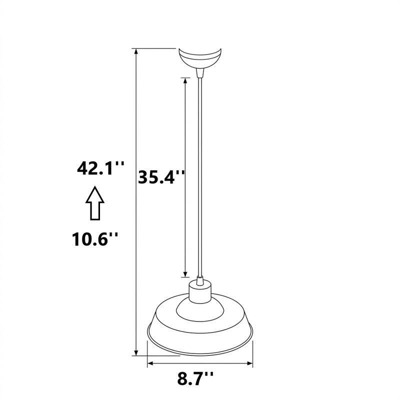 Hanson Industrial Metal Dome Pendant