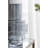 D7.7X13.8"H Geometric Design Smoke Luster Blue And Clear Accent Vase