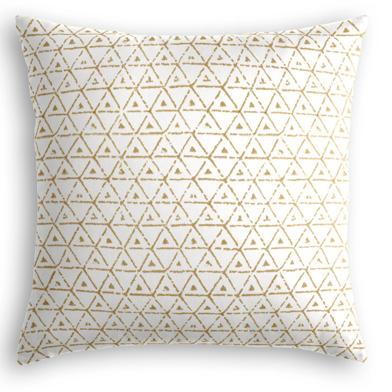 Square Pillow Cover & Insert, 24" x 24", Beige/White