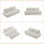 Grand canapé-lit 70,1 po, beige-1012342588