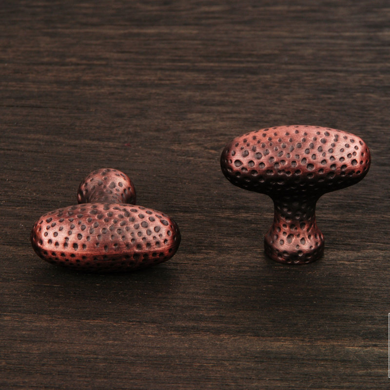 Poignée ovale avec œillets Divet Indents CK Series, Distressed Copper