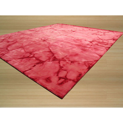 Sarrah Giselle Pink Hand Knotted Wool Contemporary Abstract Handmade Area Rug
