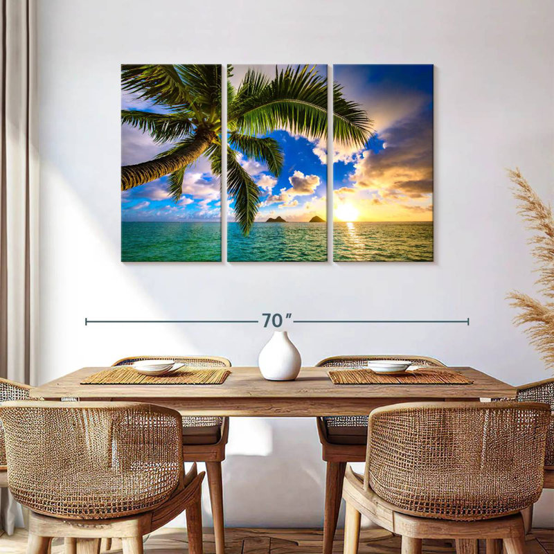 Gillard Lanikai Hawaiian Sunrise, H 36 po x l 57 po