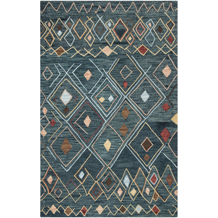 Renfrow Hand Hooked Wool And Cotton Southwestern Rug