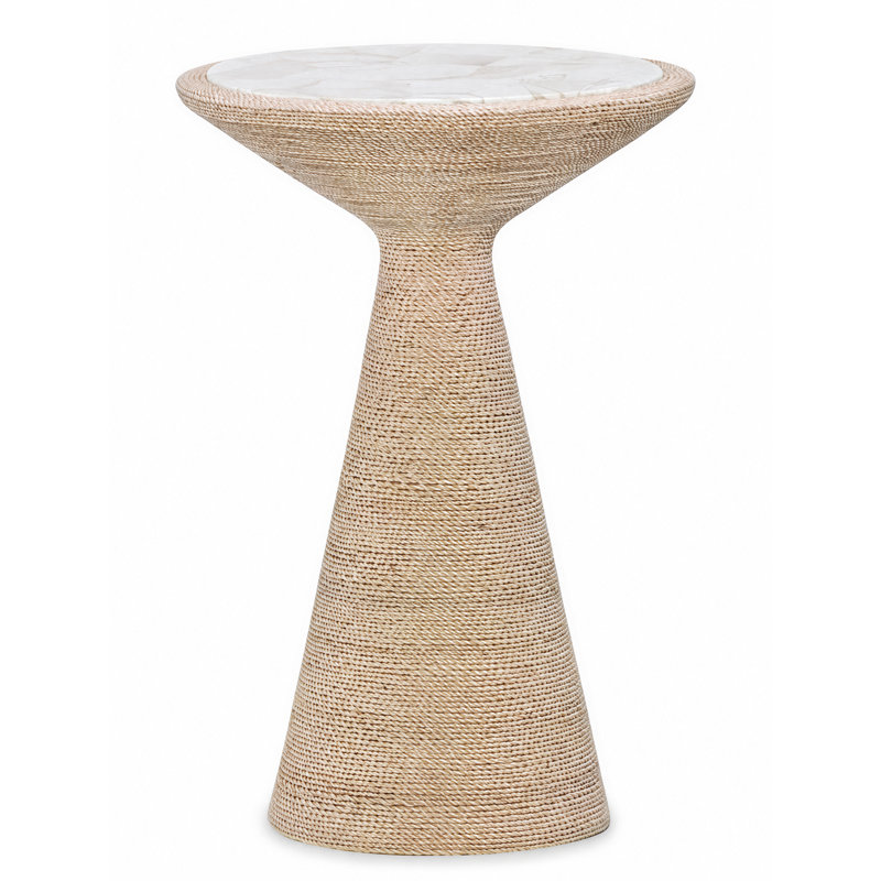 Margaritaville Stone Pedestal End Table