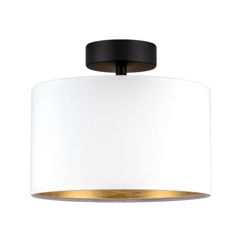 Tres Flush Mount, White/Gold, 20cm H x 45cm W x 45cm D