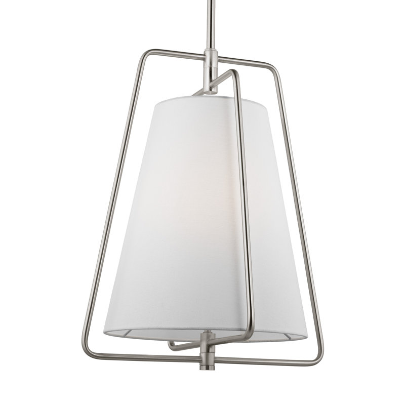 1 - Light Single Pendant, Brushed Nickel